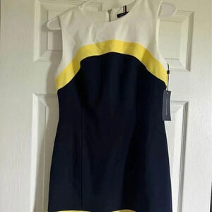 Tommy Hilfiger Colourblock Scuba Crepe A-Line Dress Size 6P